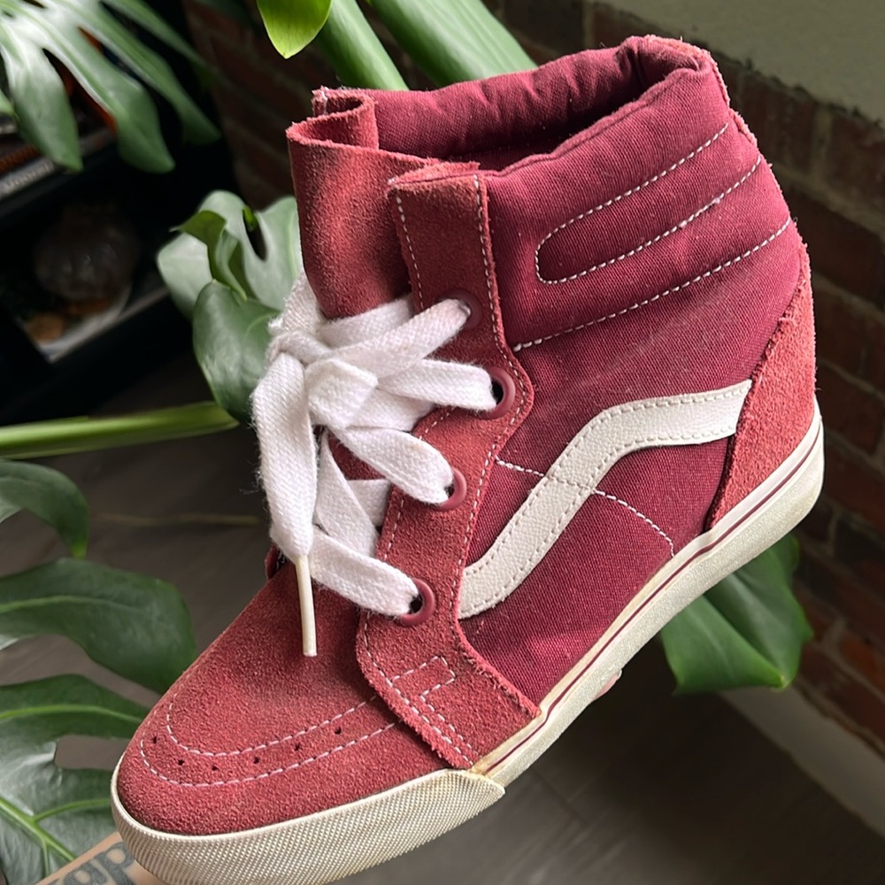 Vans Old School High Top Wedge - Maroon